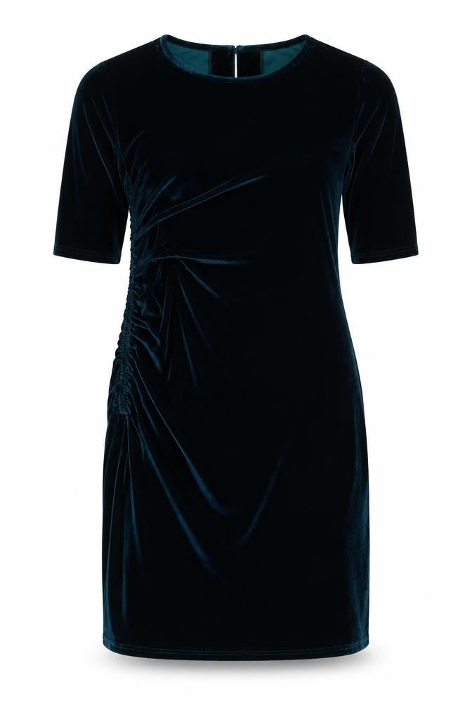 Angeleye Womens Black Velvet Bodycon Dress Size 14 Party Cocktail