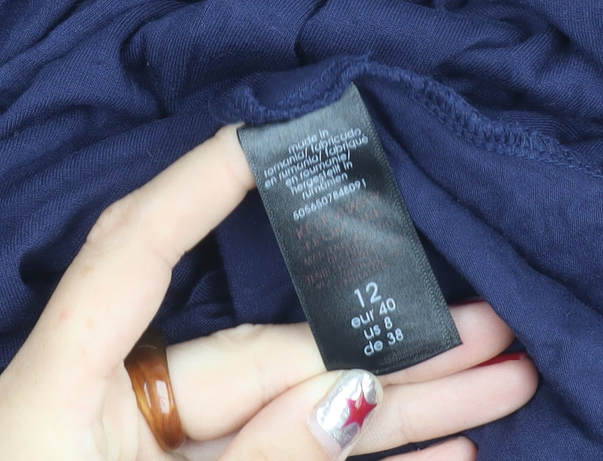 Live Unlimited London Women’s Blue Size 12 A-Line Jersey Dress