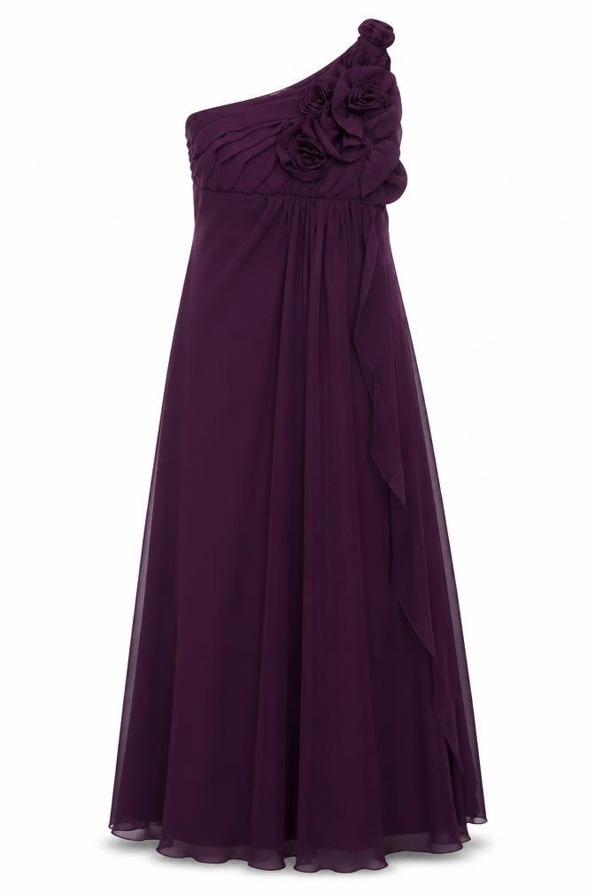 ABS by Allen Schwartz Women’s Purple One Shoulder Formal Gown Size 10