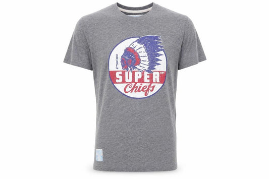 Superdry Mens Grey Graphic Print Retro Crew Neck T-Shirt Size S