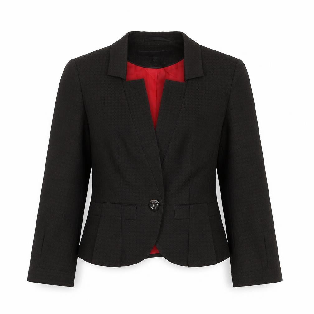 Next Petite Women's Black Size 6 One-Button Blazer Jacket
