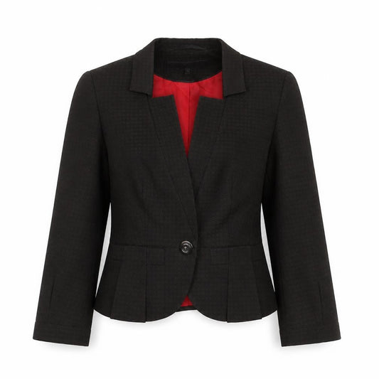 Next Petite Women's Black Size 6 One-Button Blazer Jacket