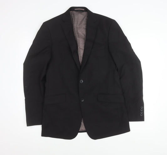 Marks and Spencer Men’s Black Blazer Jacket 38in Chest Regular Fit