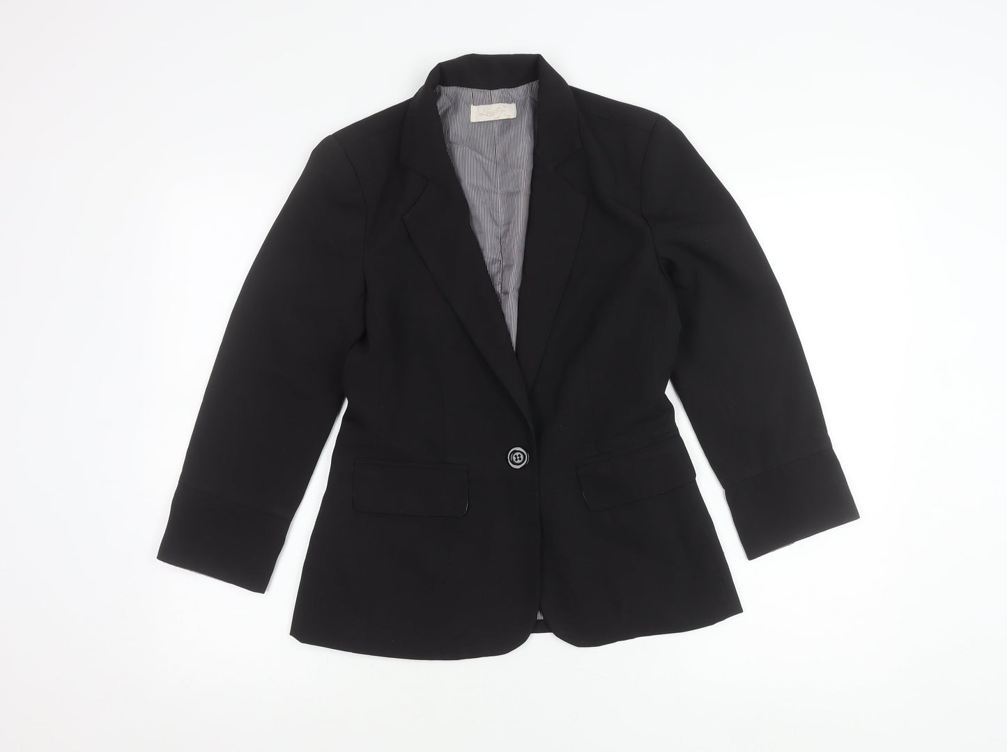 Lustre Women's Black Size 10 Tailored Blazer Jacket