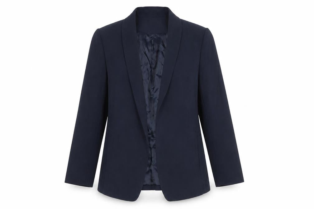 H&M Women’s Blue Size 8 Shawl Lapel Blazer Jacket Workwear