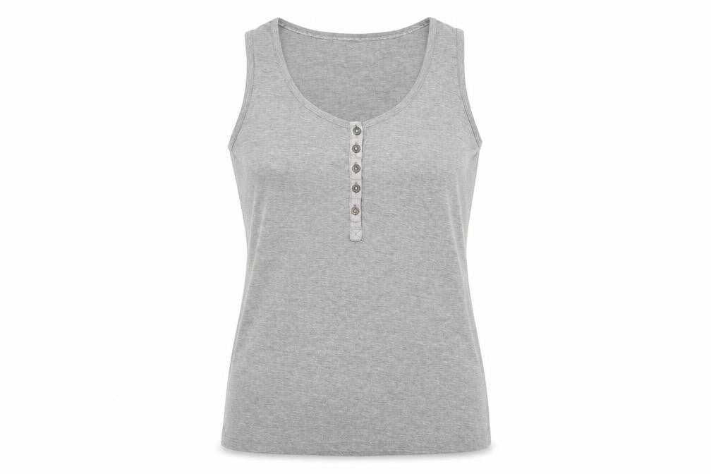 FatFace Womens Grey Tank Top UK 10 Sleeveless Scoop Neck Jersey