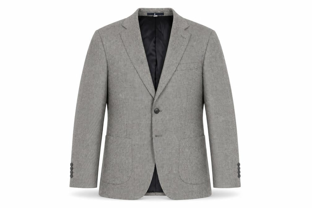 Marks & Spencer Men’s Grey Wool Blend Tweed Blazer Jacket 40” L