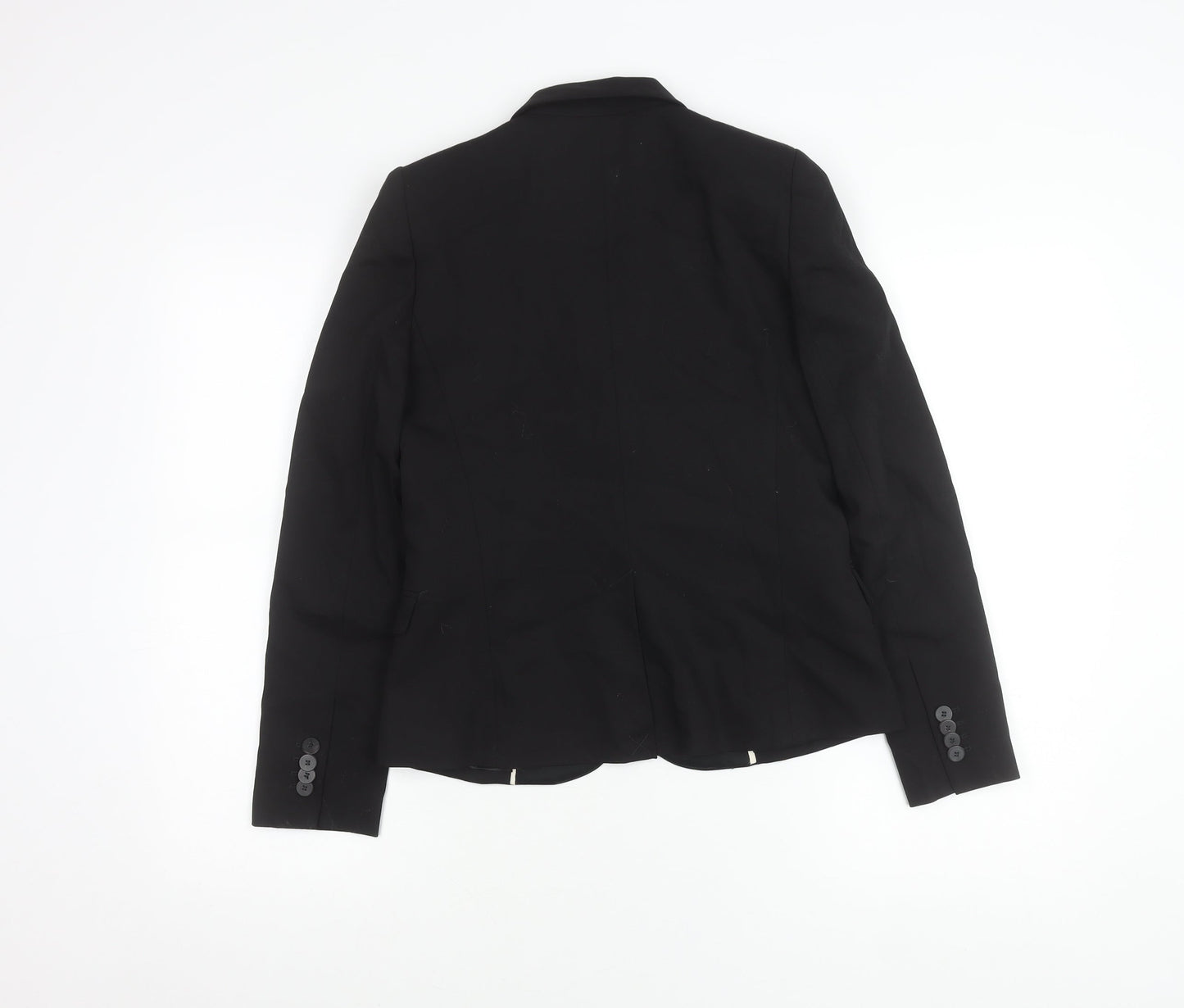 Mango Womens Black Slim Fit Suit Jacket Blazer Size UK 6
