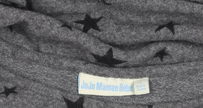 JoJo Maman Bébé Women’s Grey Star Print Pullover Jumper Size S