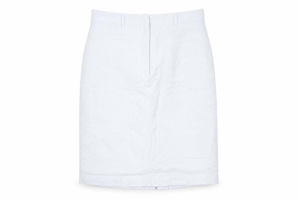 Emreco Womens White Size 12 Pencil Skirt Knee Length Cotton