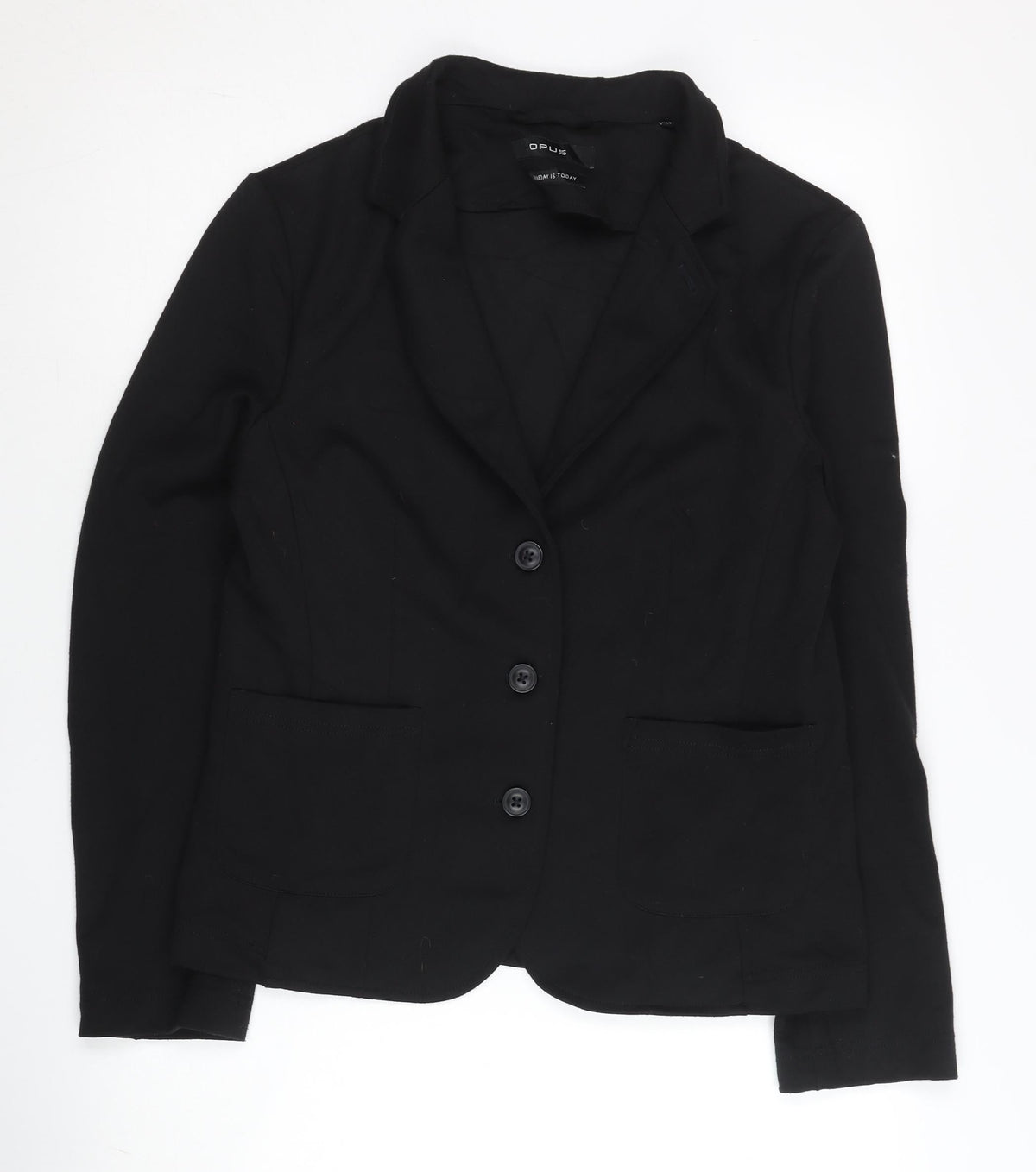 Opus Womens Black Blazer Jacket Size 12 Regular Fit Workwear