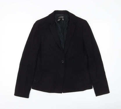 Episode Womens Black Wool Suit Jacket UK 6 Classic Workwear Blazer