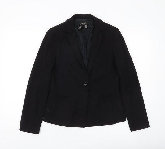 Episode Womens Black Wool Suit Jacket UK 6 Classic Workwear Blazer