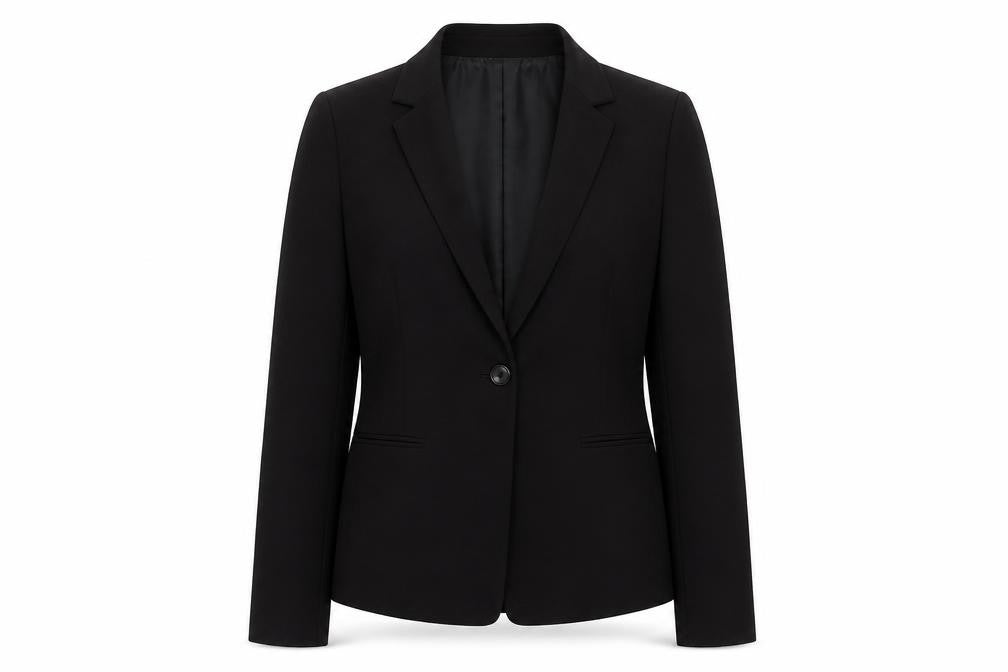 Episode Womens Black Wool Suit Jacket UK 6 Classic Workwear Blazer