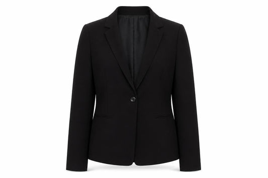Episode Womens Black Wool Suit Jacket UK 6 Classic Workwear Blazer