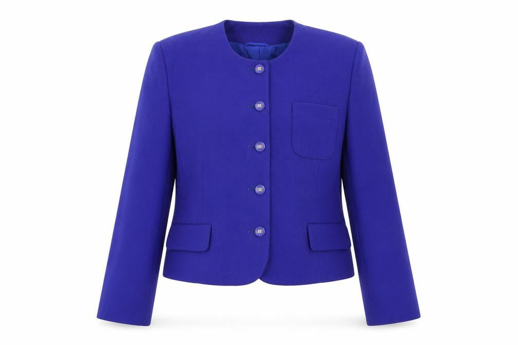 Vivienne Lawrence Women’s Blue Wool Suit Jacket Size 16