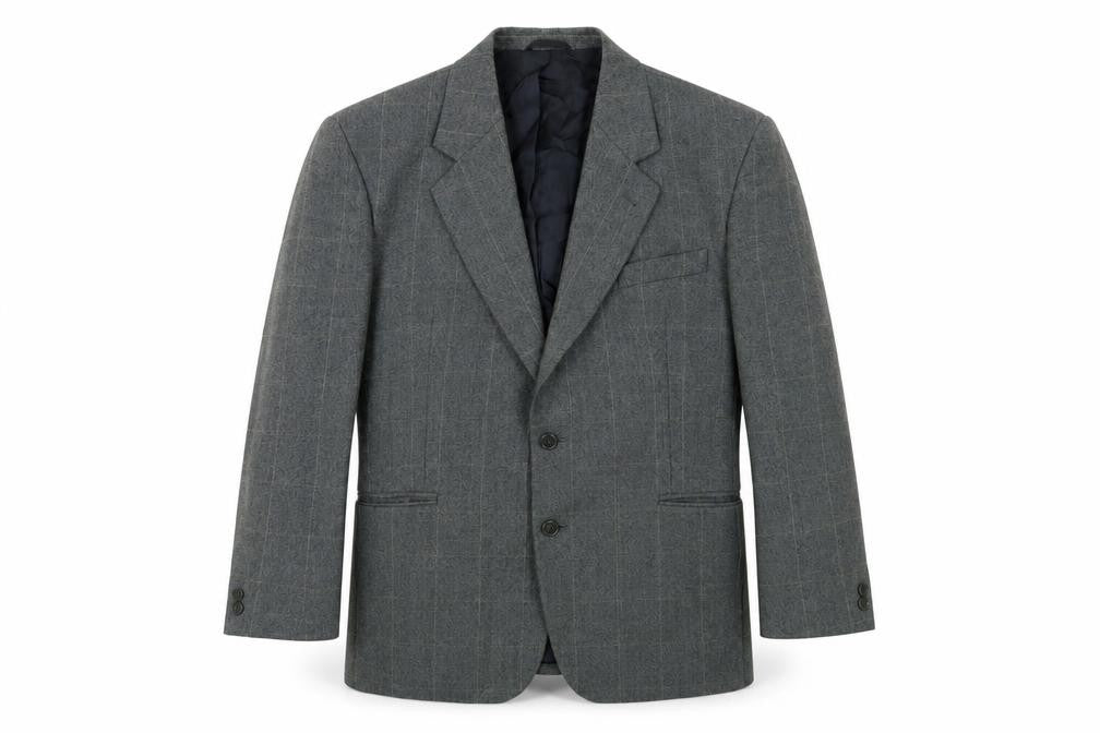 Skopes Mens Grey Striped Wool Blend Blazer Jacket 44S