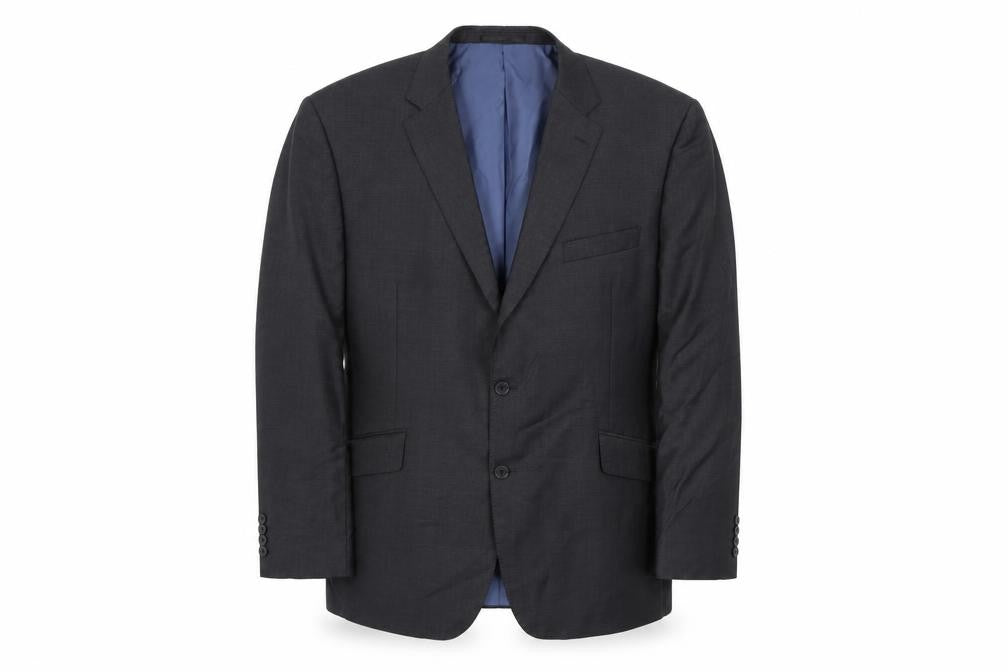 Samuel Windsor Men’s Grey Wool Blazer Jacket 46R Two Button Classic