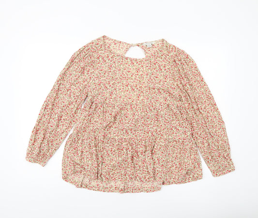 American Eagle Womens Multicoloured Floral Tunic Blouse XXS Viscose