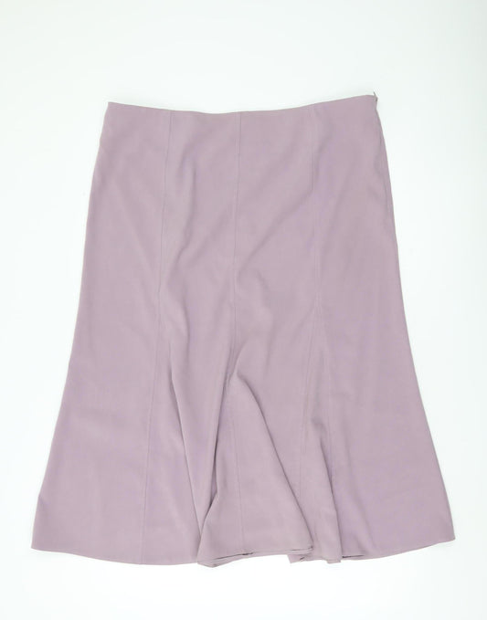 Bonmarché Women’s Purple Flare Knee Length Skirt Size 18