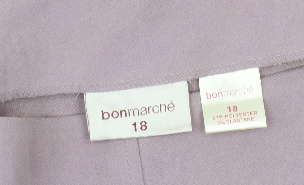 Bonmarché Women’s Purple Flare Knee Length Skirt Size 18