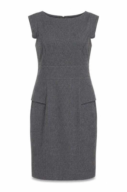 French Connection Women’s Grey Wool Blend Sheath Dress Size 12