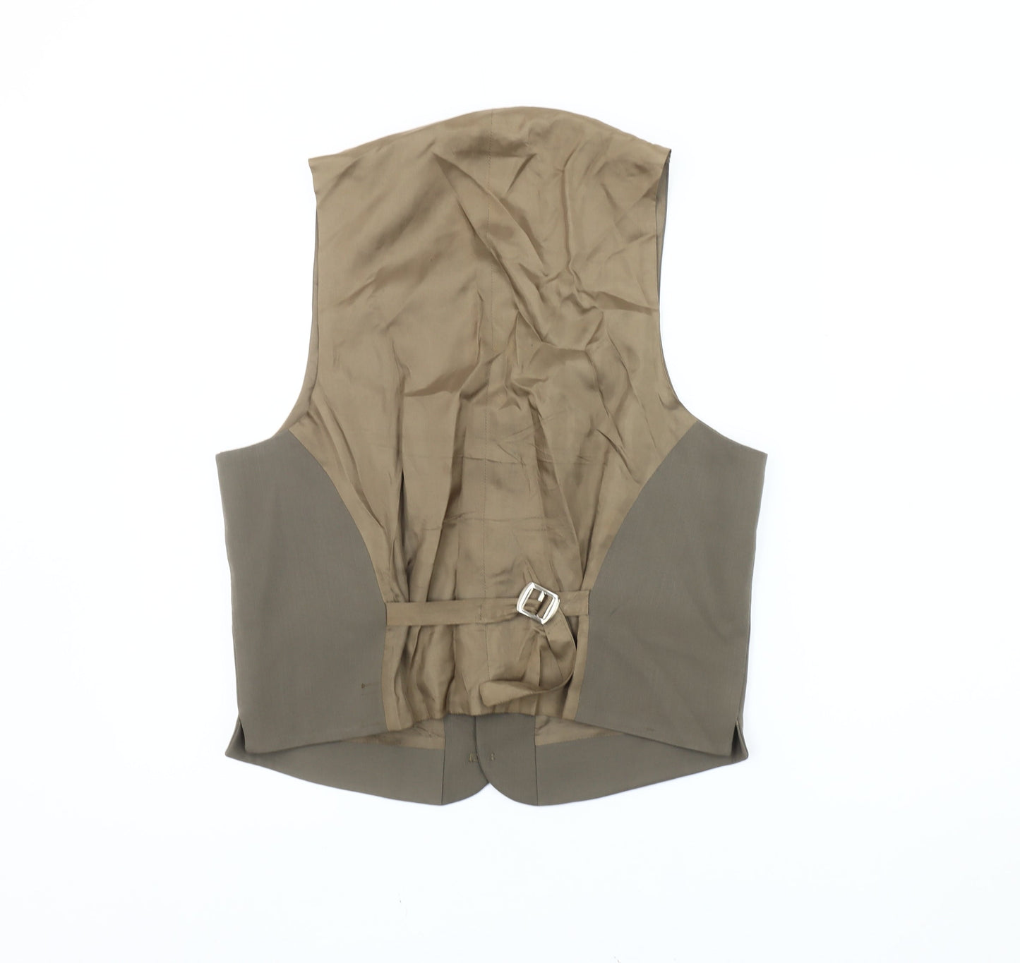 A W Trench Men's Brown Wool Waistcoat Size M Classic Formal