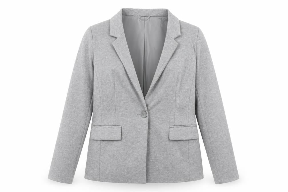 Primark Women’s Grey Blazer UK 14 Regular Fit Single Breasted