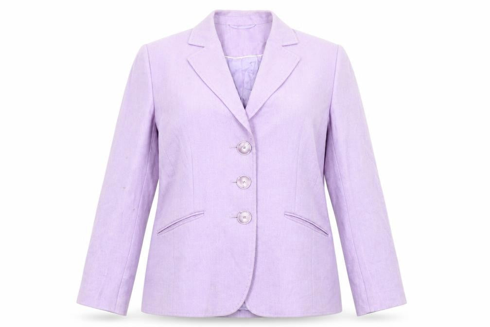 Basler Black Label Women’s Purple Blazer Size 12 Tailored Jacket