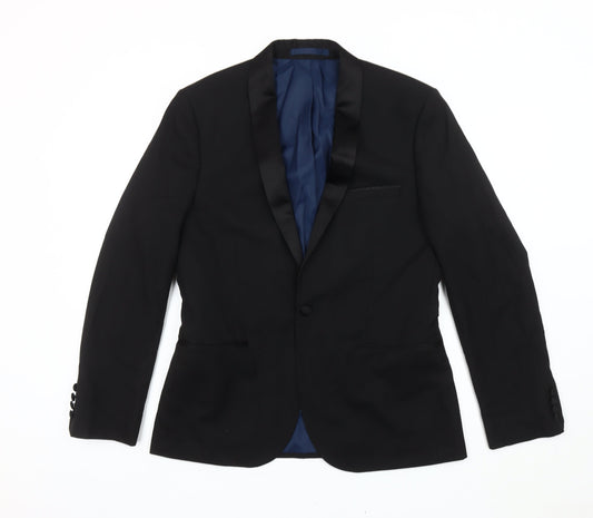 Marks and Spencer Men’s Black 38 Short Shawl Lapel Suit Jacket