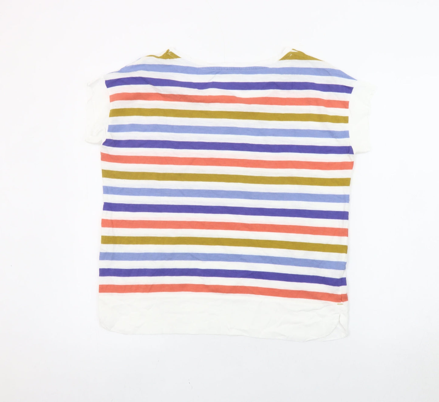 White Stuff Womens Multicoloured Striped T-Shirt Size 8 Cotton