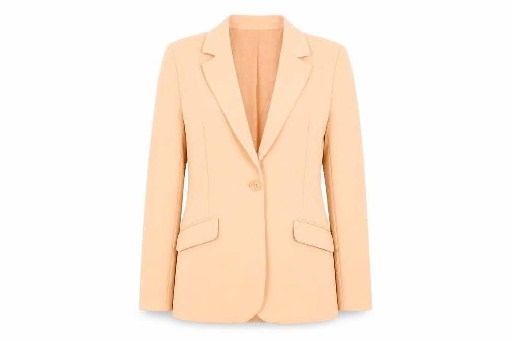 Primark Women Orange Blazer Jacket Size M UK 12-14 Single Breasted
