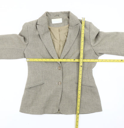 Back view of Amaranto women’s beige, size UK 12, blazer jacket formal workwear