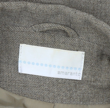 Brand and care label for Amaranto women’s beige, size UK 12, blazer jacket formal workwear