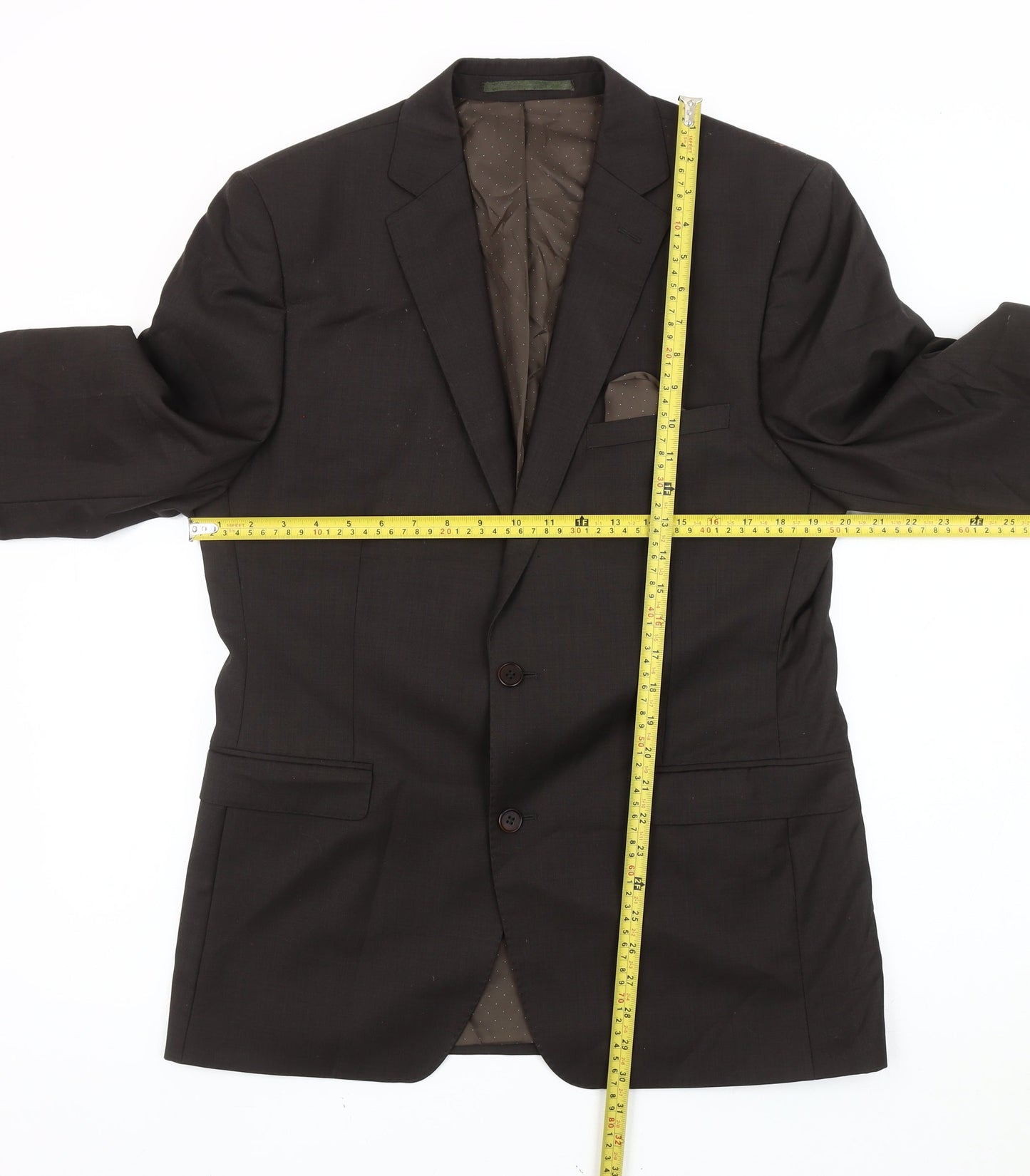 French Connection Men's Brown Wool Blend Regular Blazer Jacket 40R