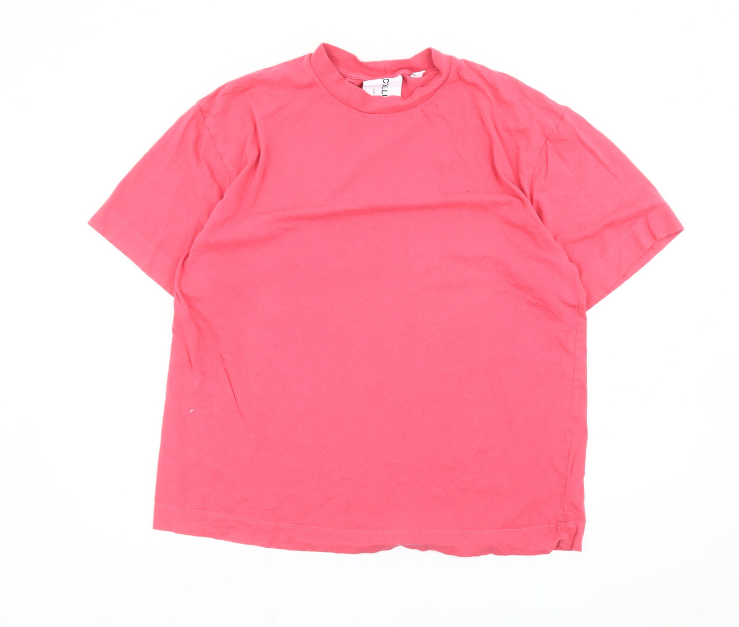 Collusion Men’s Pink Cotton Crew Neck Short Sleeve T-Shirt L