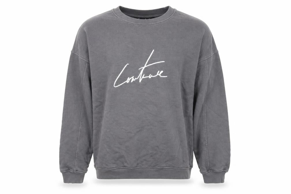 Couture Men's Grey Crew Neck Sweatshirt S Regular Fit Pullover