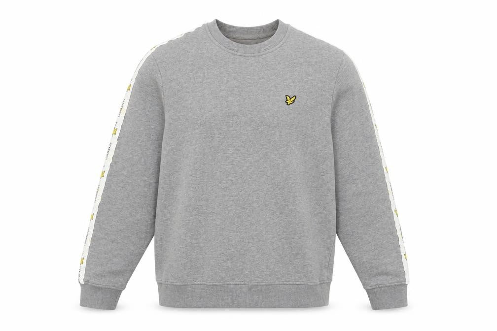 Lyle & Scott Mens Grey Sweatshirt M Logo Crew Neck Pullover