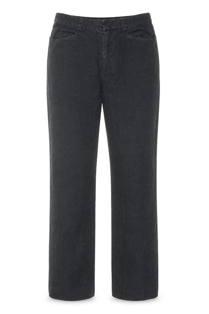 Ralph Lauren Women’s Black Linen Straight Leg Trousers Size 4