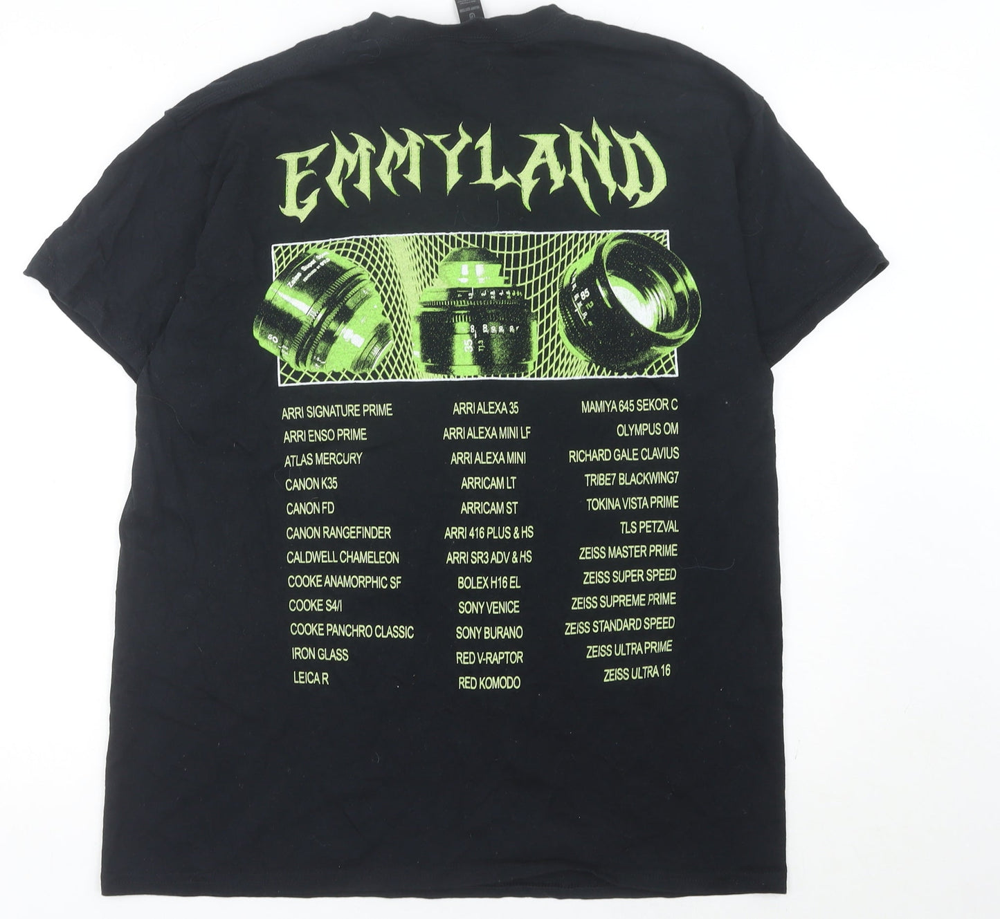 Gildan Men's Black Large Graphic Print Crew Neck T-Shirt