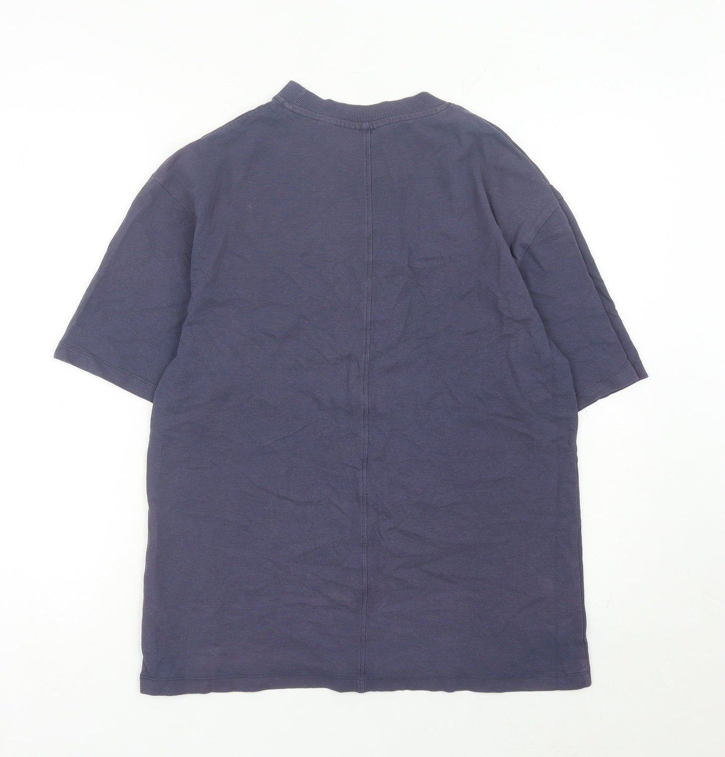 Collusion Men’s Blue XS Crew Neck Cotton T-Shirt