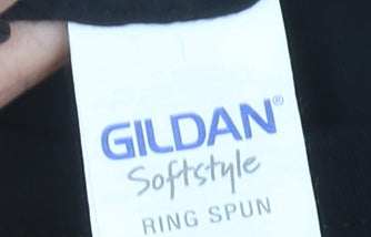 Gildan Men’s Black Medium Car Graphic T-Shirt Crew Neck Cotton