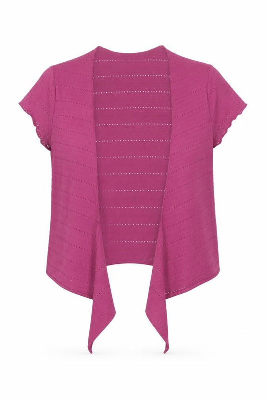 Marks & Spencer Women’s Pink Size 10 Open Knit Short Sleeve Cardigan