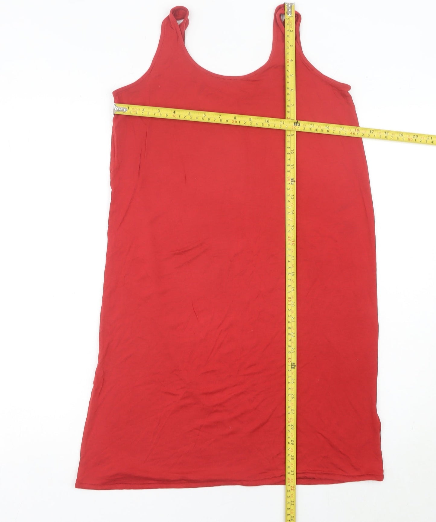 Marks and Spencer Women’s Red Tank Dress Size S Scoop Neck Sleeveless
