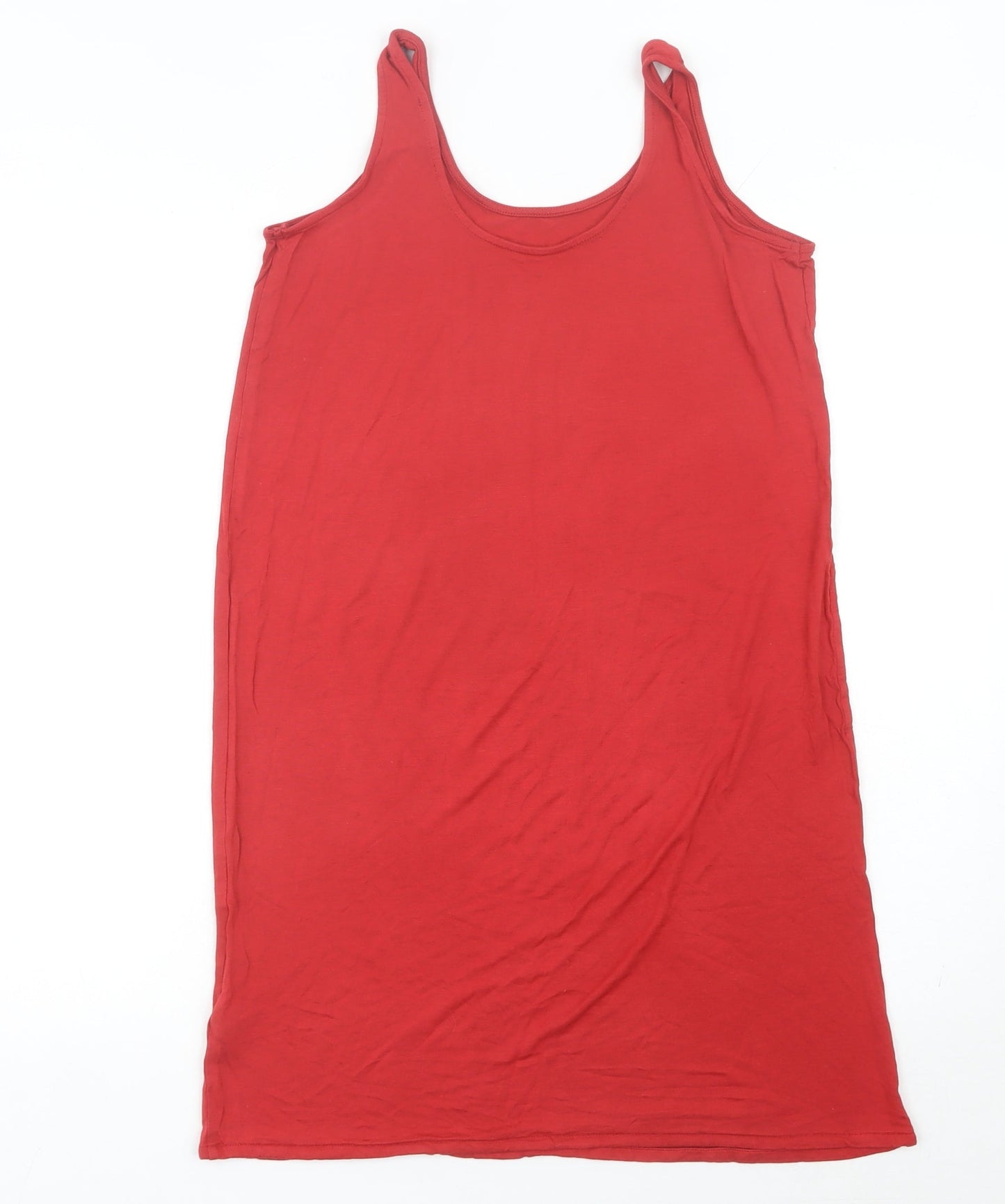 Marks and Spencer Women’s Red Tank Dress Size S Scoop Neck Sleeveless