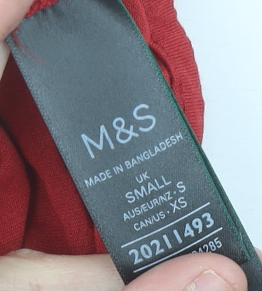Marks and Spencer Women’s Red Tank Dress Size S Scoop Neck Sleeveless