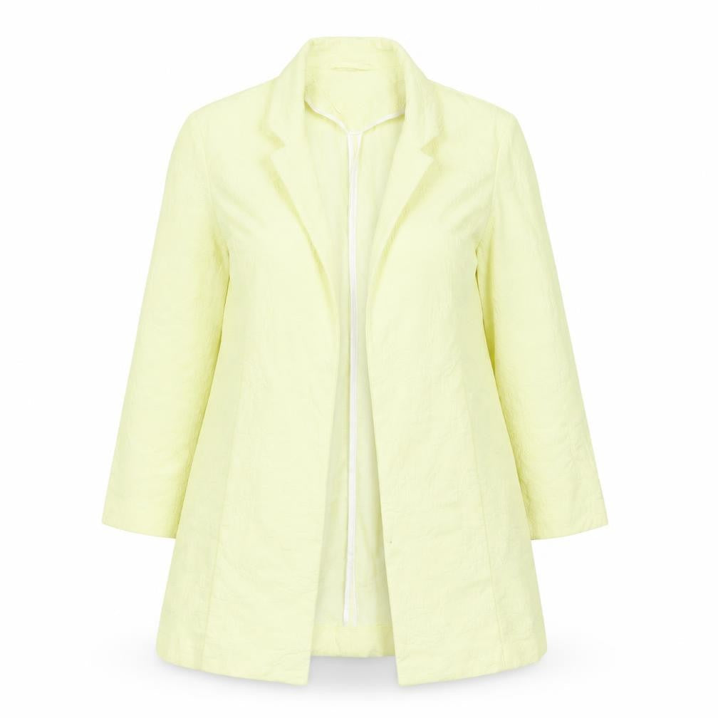 Miss Selfridge Women Yellow UK 12 Lightweight Mid-Length Blazer