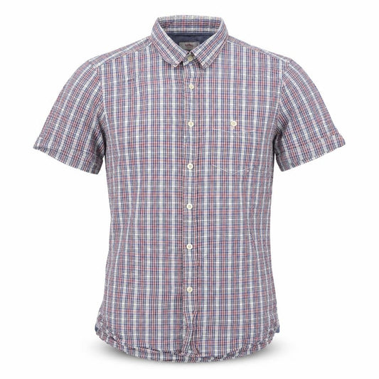 Lefties Men’s Multicoloured Check Short Sleeve Button-Up Shirt Size S