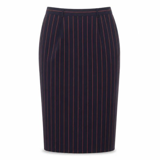 Austin Reed Women’s Blue Striped Wool Pencil Midi Skirt Size 12