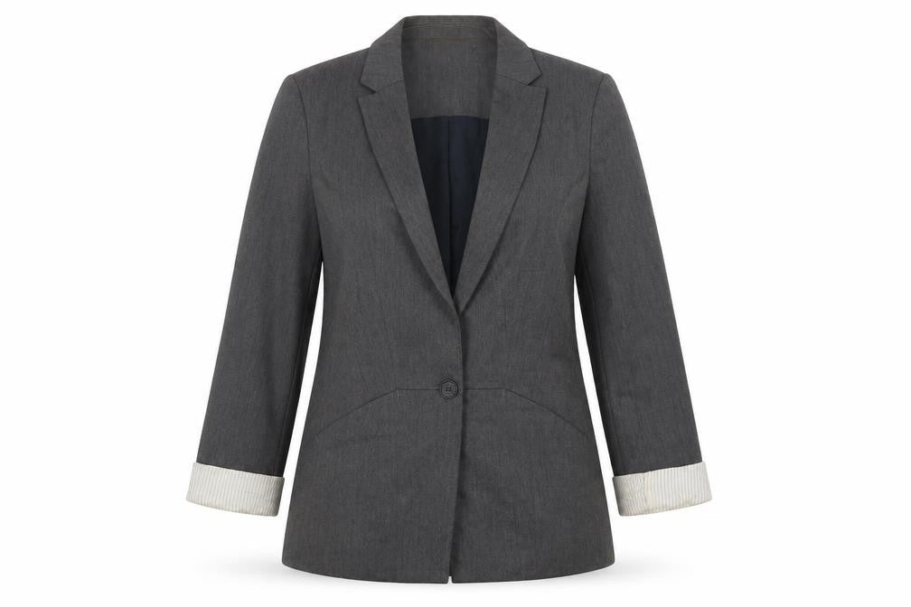Zara Basic Women’s Grey Slim Fit Blazer Jacket Size 8